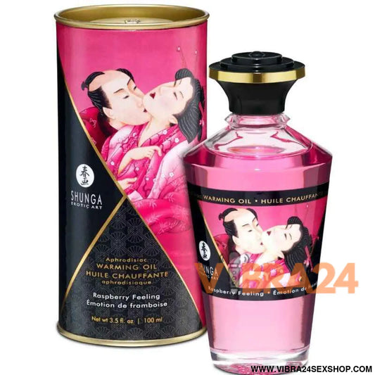 SHUNGA - ÓLEO DE MASSAGEM EFEITO CALOR SABOR INTENSO FRAMBOESA 100 ML