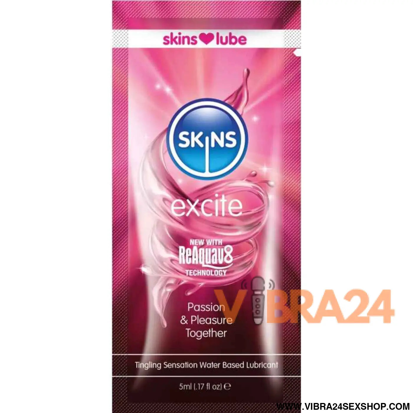 SKINS - EXCITE LUBRIFICANTE À BASE DE ÁGUA DOSE ÚNICA 5 ML