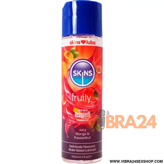 SKINS - LUBRIFICANTE À BASE DE ÁGUA COM SABOR FRUTADO MANGA E MARACUJÁ 130 ML