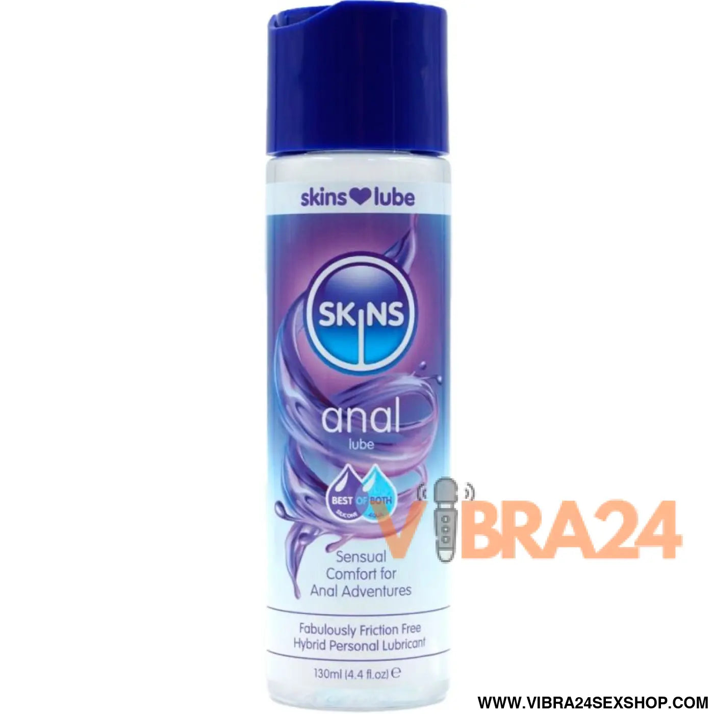 SKINS - LUBRIFICANTE ANAL HÍBRIDO À BASE DE ÁGUA E SILICONE 130 ML