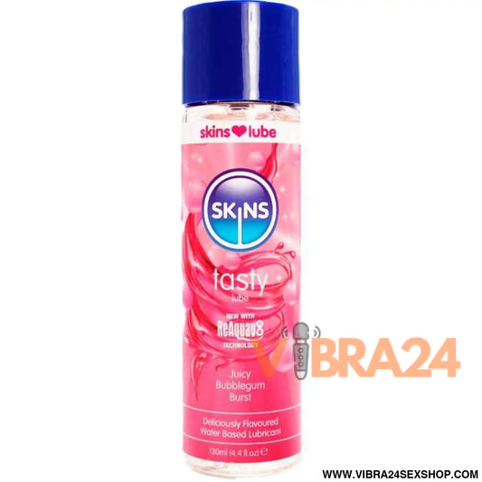 SKINS - LUBRIFICANTE SABOROSO À BASE DE ÁGUA COM CHICLETE 130 ML