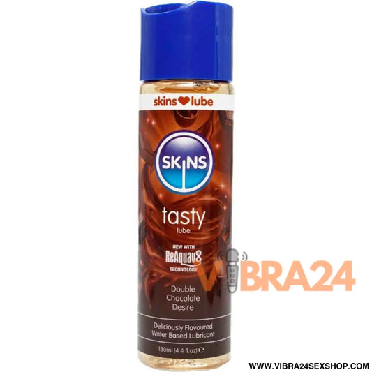 SKINS - LUBRIFICANTE SABOROSO À BASE DE ÁGUA COM CHOCOLATE DUPLO 130 ML
