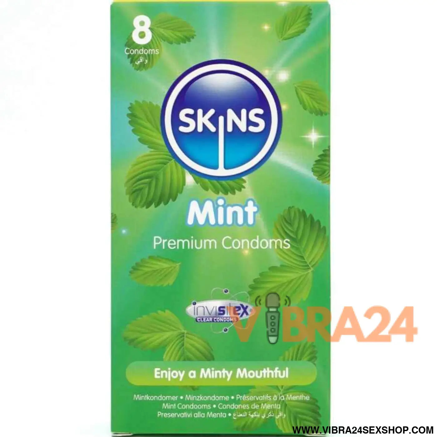SKINS - PRESERVATIVOS MINT PREMIUM PACOTE COM 8