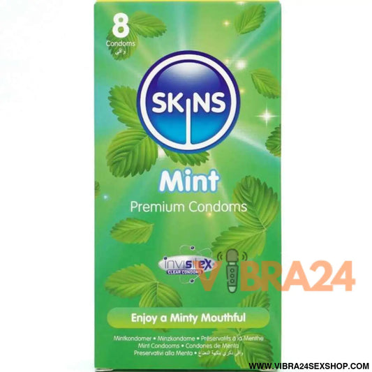 SKINS - PRESERVATIVOS MINT PREMIUM PACOTE COM 8