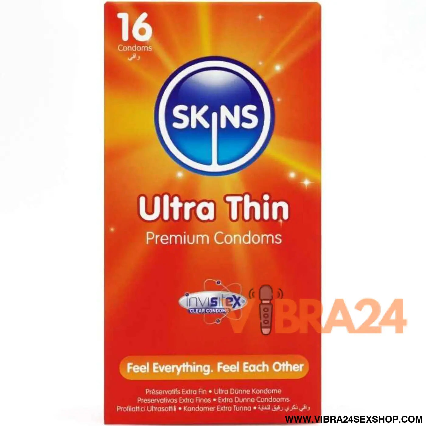 SKINS - PRESERVATIVOS ULTRA FINOS PREMIUM PACOTE COM 16
