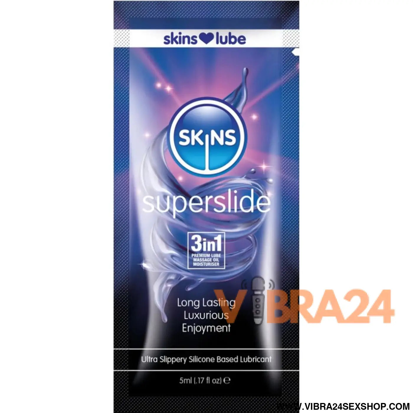 SKINS - SUPERSLIDE LUBRIFICANTE À BASE DE SILICONE DOSE ÚNICA 5 ML