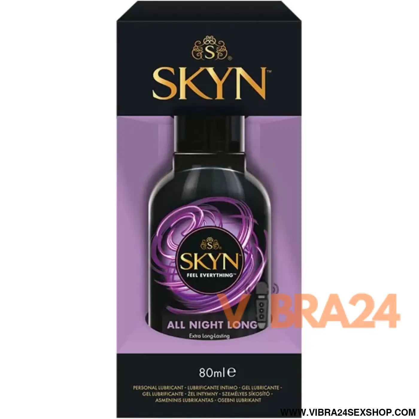 SKYN - LUBRIFICANTE À BASE DE SILICONE PARA TODA A NOITE 80 ML