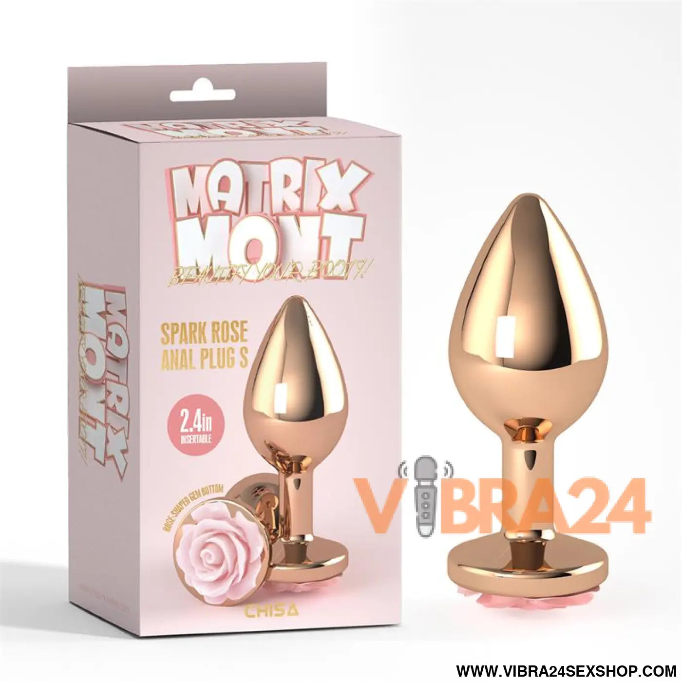 Spark Rose Jewel Anal Plug Size S