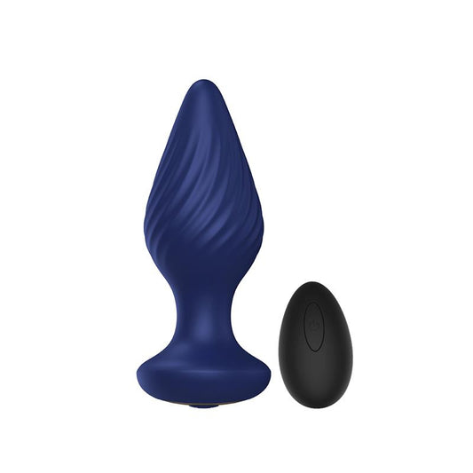 Spiral Butt Plug with Vibration and Remote