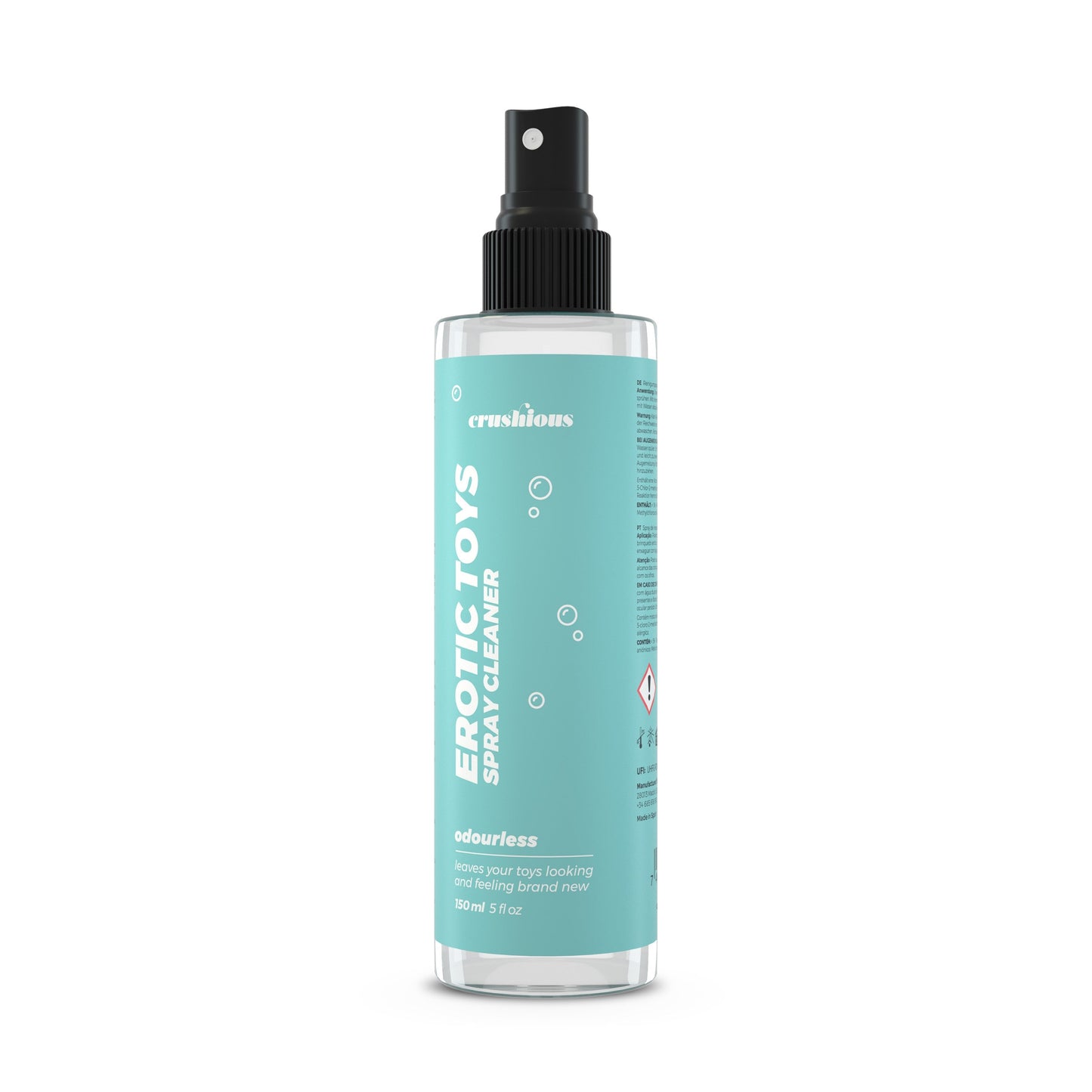 SPRAY DE LIMPEZA PARA BRINQUEDOS SEXUAIS CRUSHIOUS 150 ML