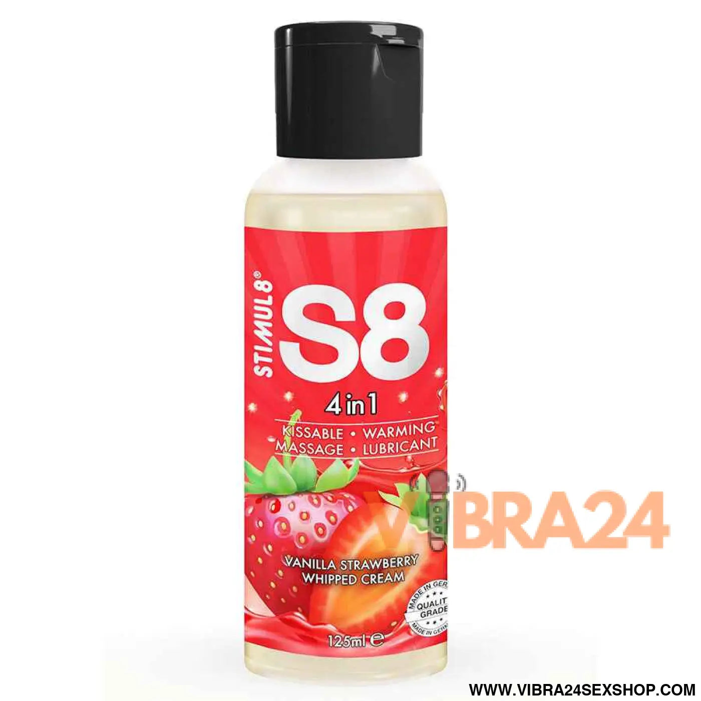 STIMUL8 - S8 LUBRIFICANTE 4 EM 1 DE SOBREMESA MORANGO 125 ML