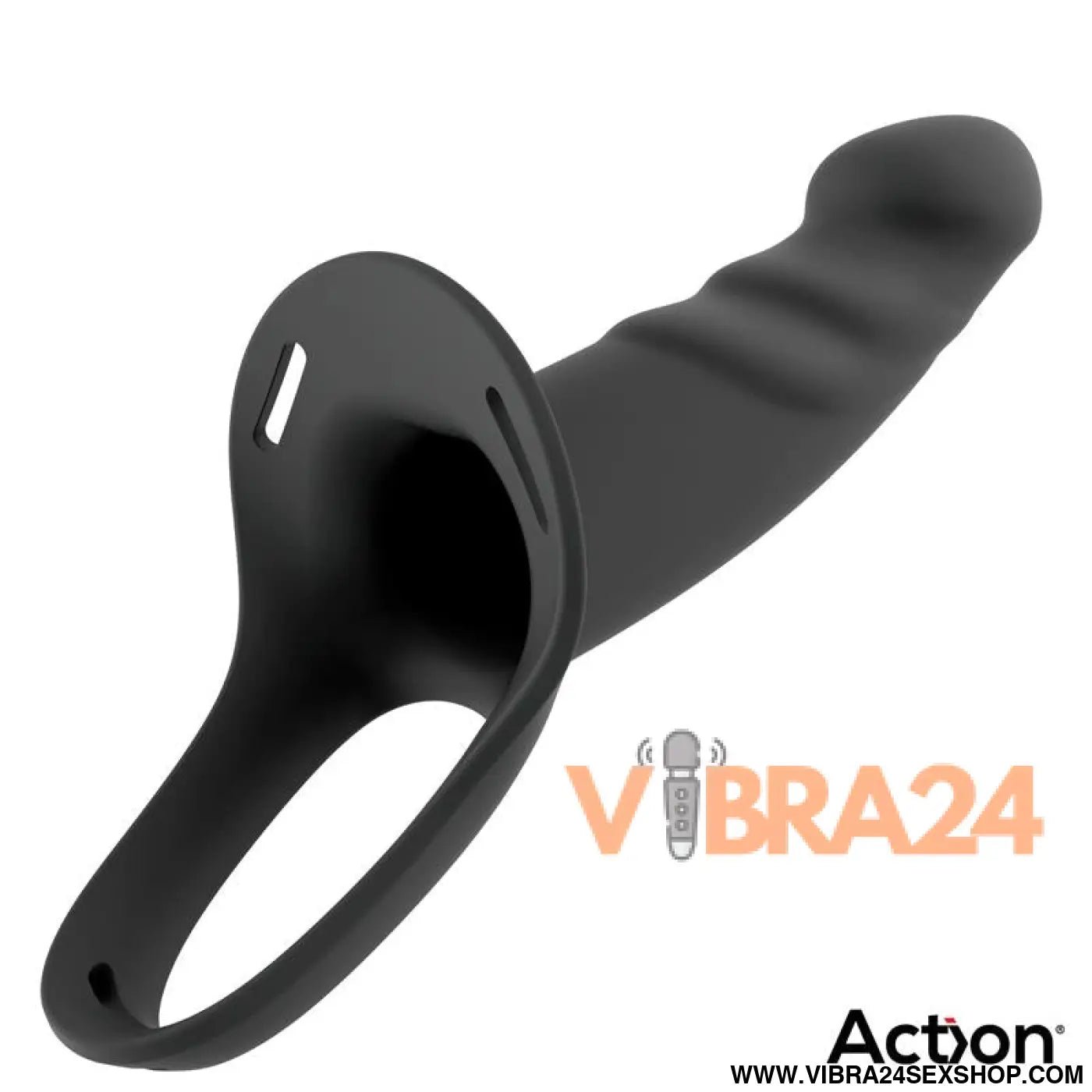 Strap-On Silicone Hollow Dildo S em Premium Tamanho Preto