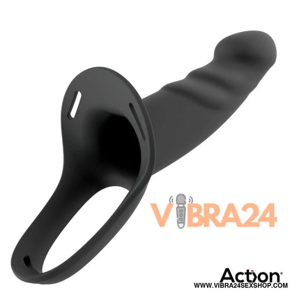 Strap-On Silicone Hollow Dildo S em Premium Tamanho Preto