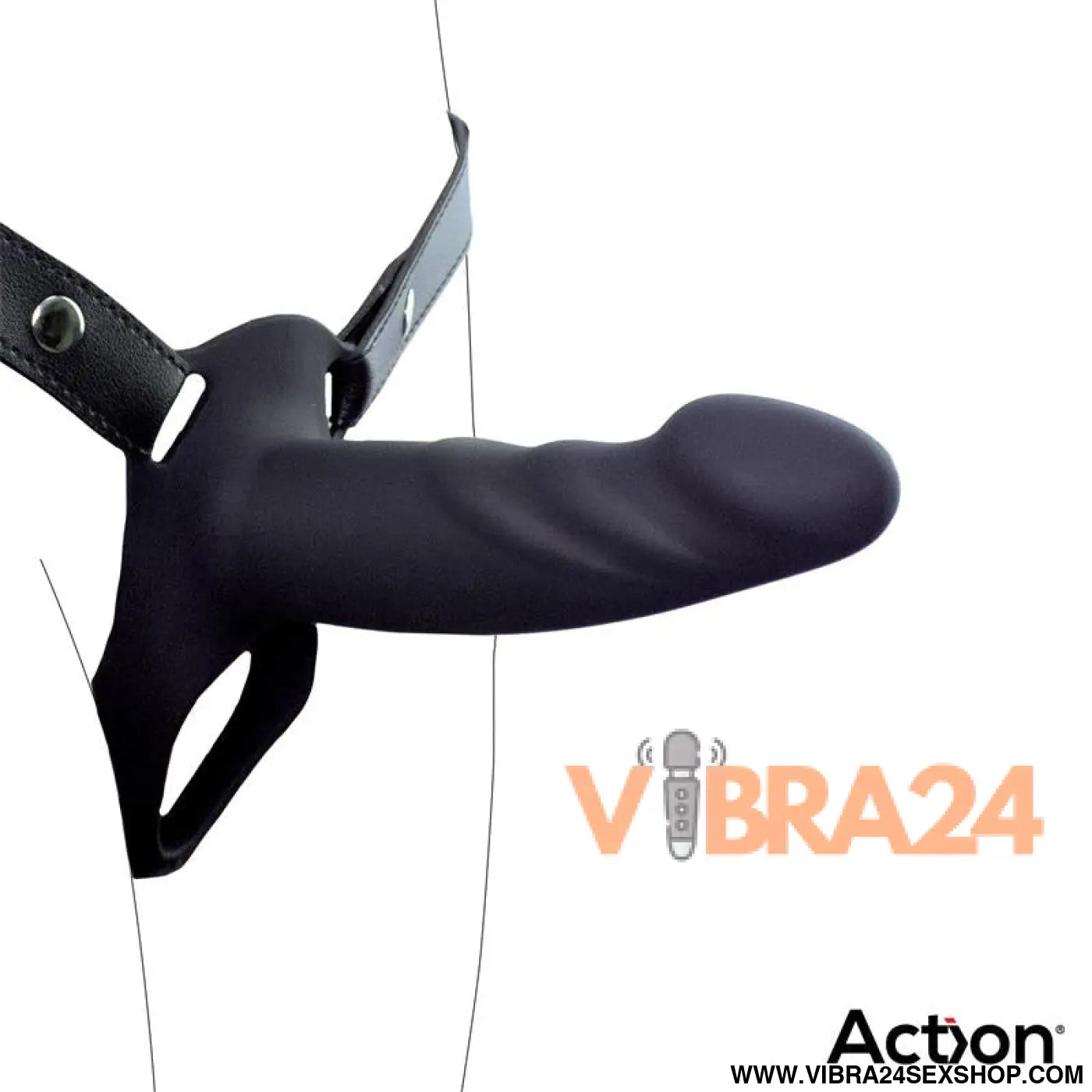 Strap-On Silicone Hollow Dildo S em Premium Tamanho Preto