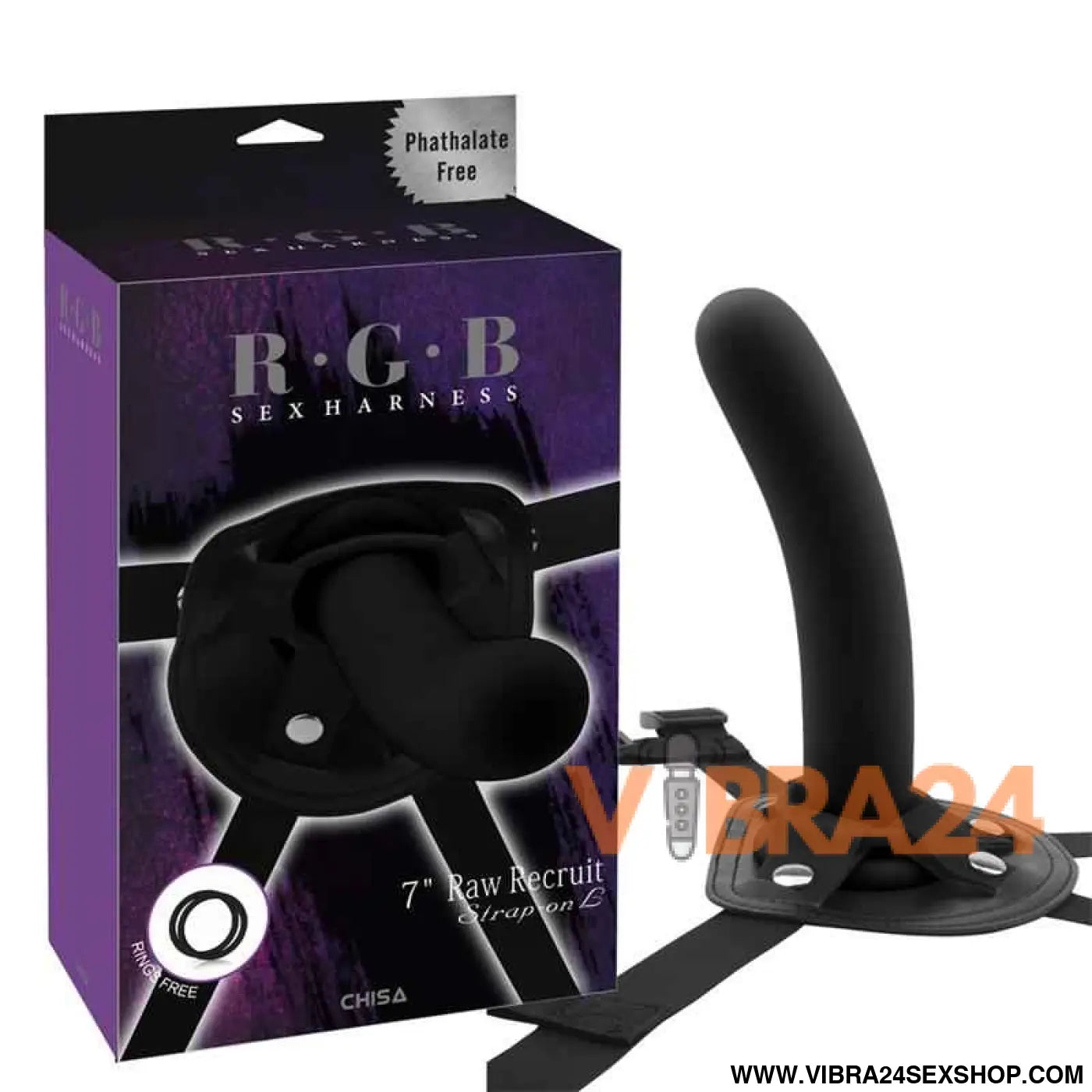 Strap-On with Dildo Raw Recruit Size L Black