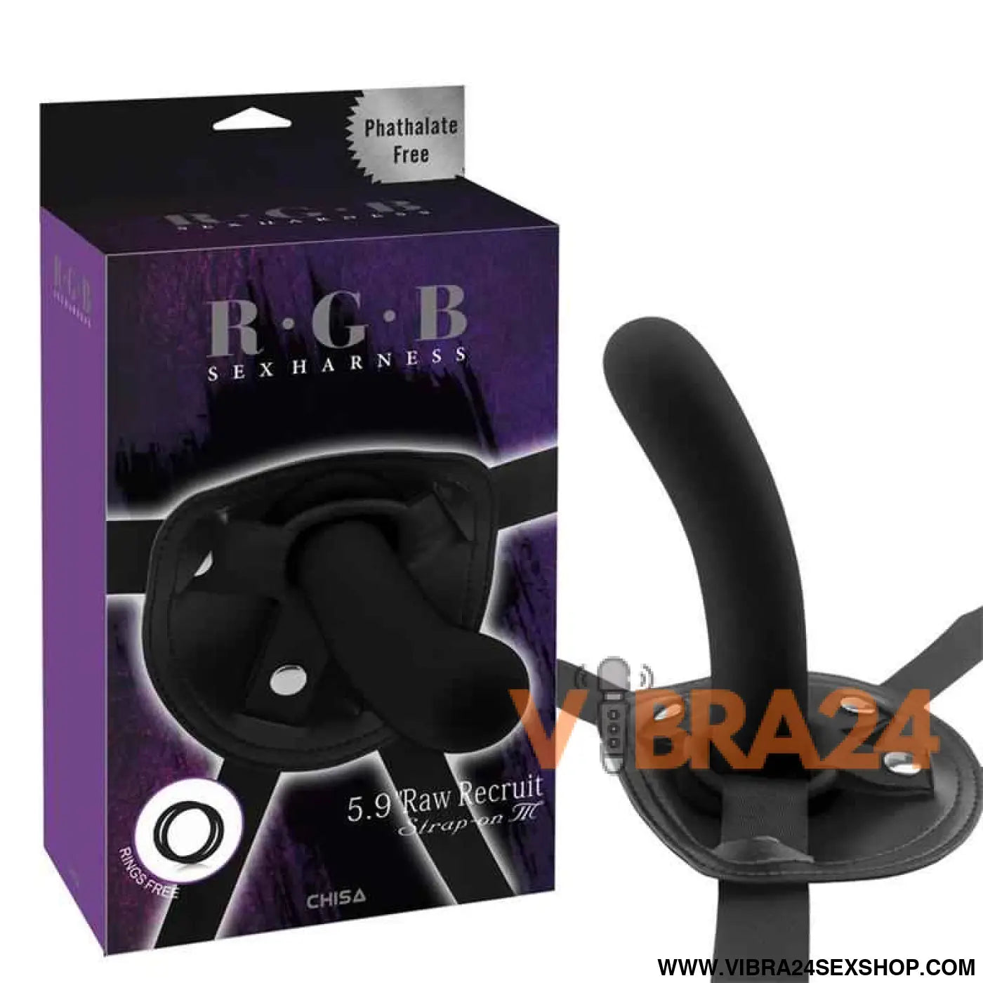 Strap-On with Dildo Raw Recruit Size M Black