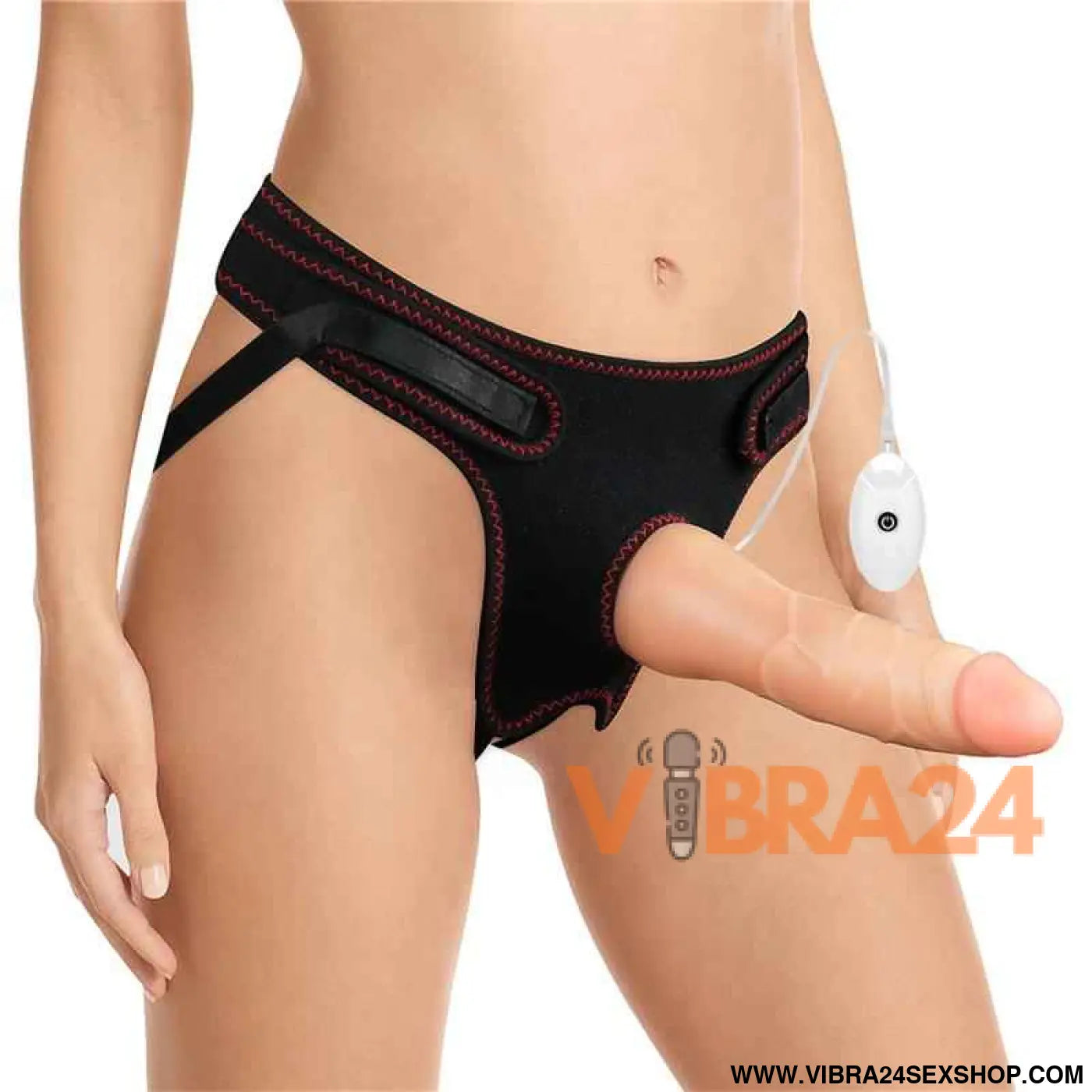 Strap-on with Vibrating Dildo Remote Control 7.5