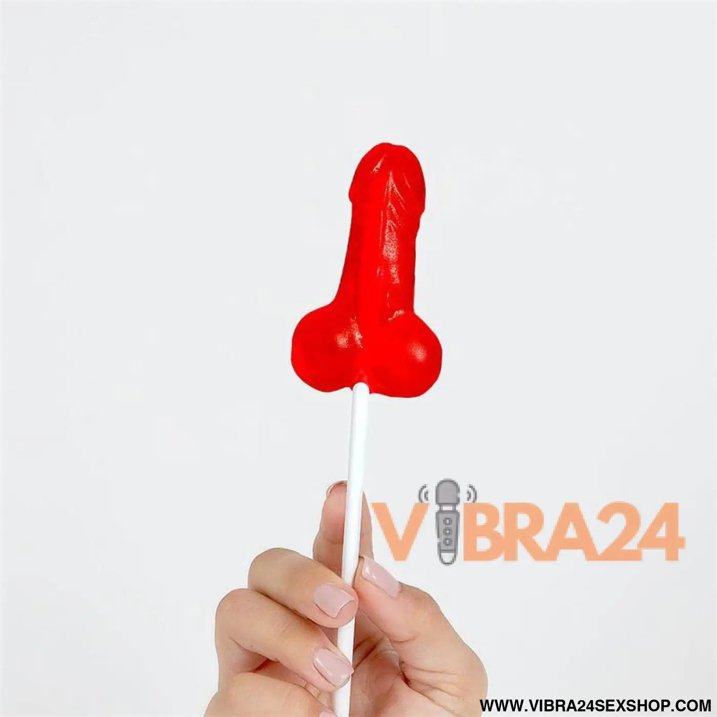 Strawberry Penis-Shaped Lollipop
