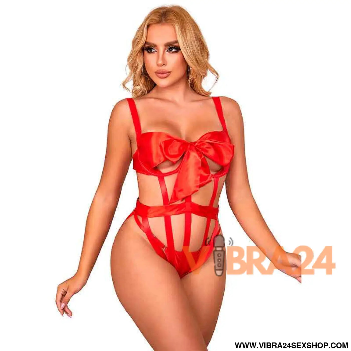 SUBBLIME - 954468 BODY SEXY ABERTO COM LAÇO VERMELHO S/M