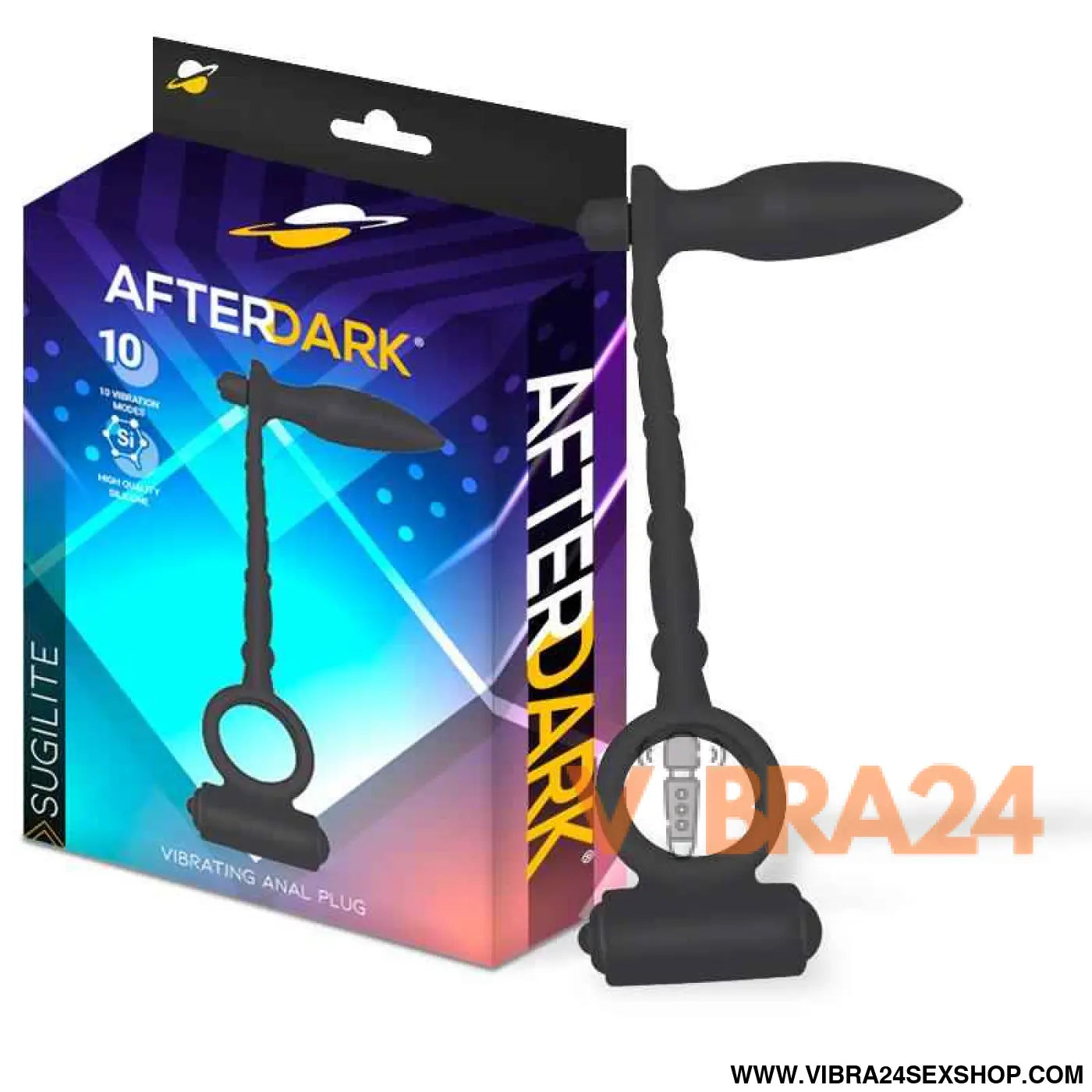 Sugilite Vibrating Anal Plug with Penis Ring vibration