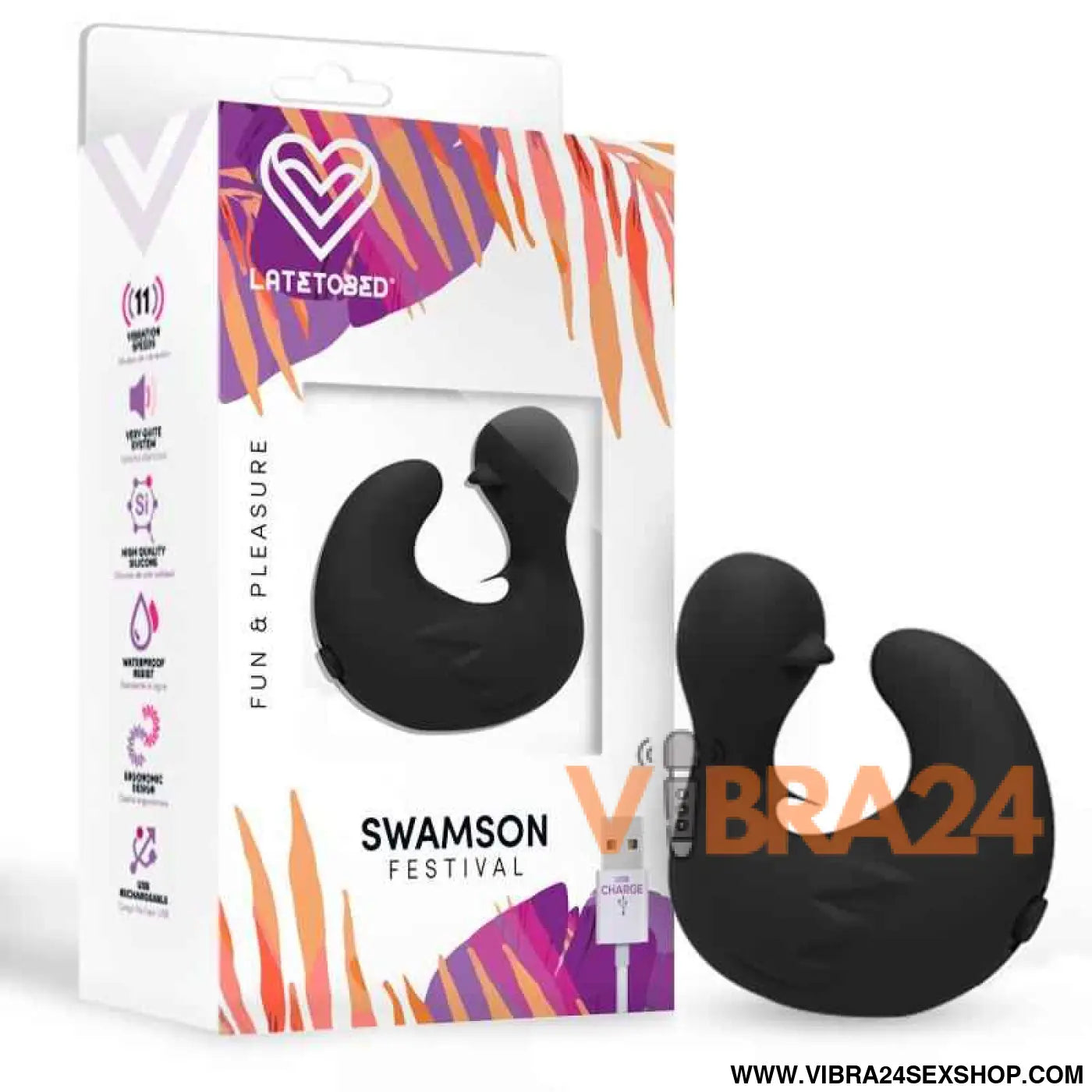 Swamson Stimulator Duckling Thimble USB Silicone Black