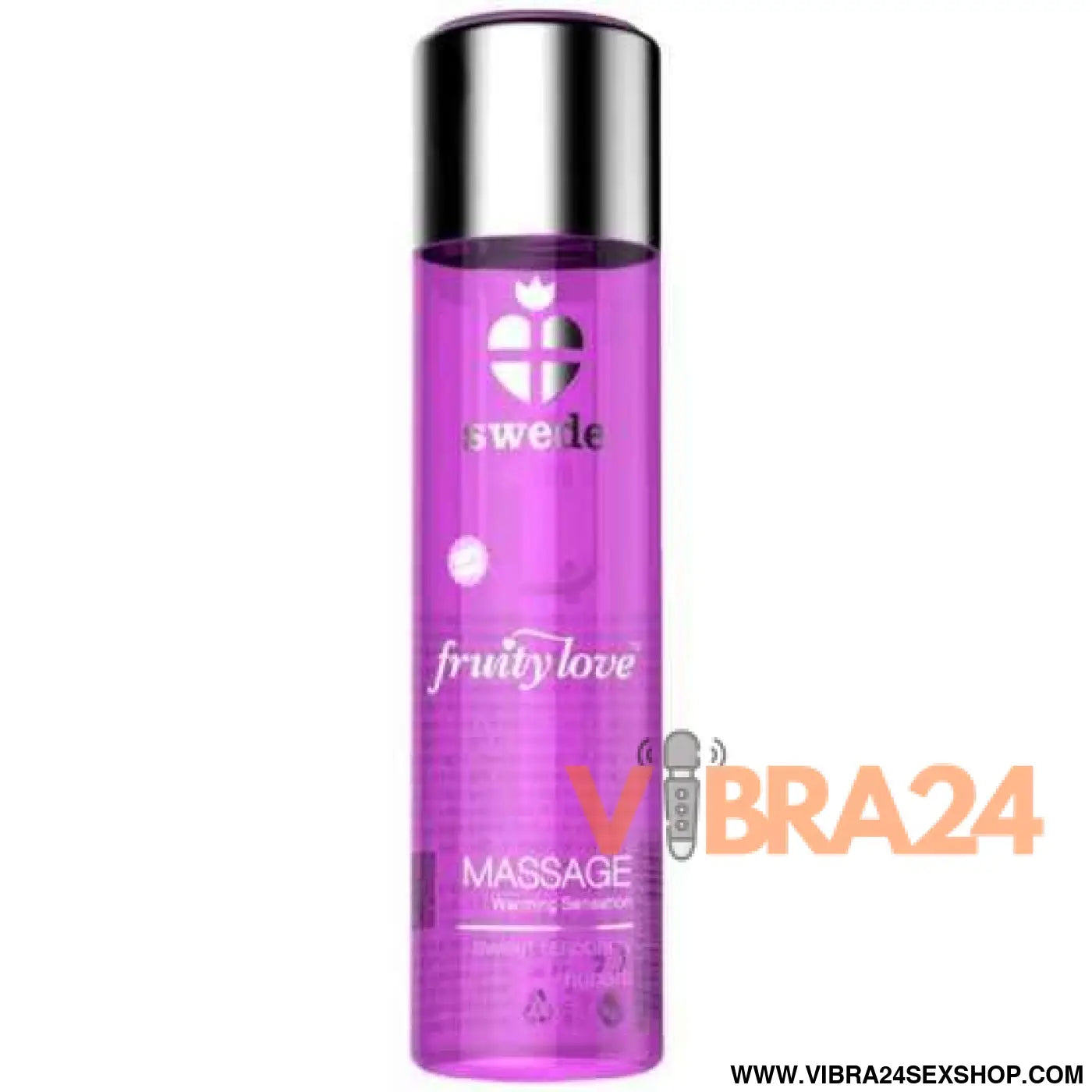 SWEDE - FRUITY LOVE EFEITO DE AQUECIMENTO ÓLEO MASSAGEM ROSA FRAMBOESA E RUIBARBO 60 ML