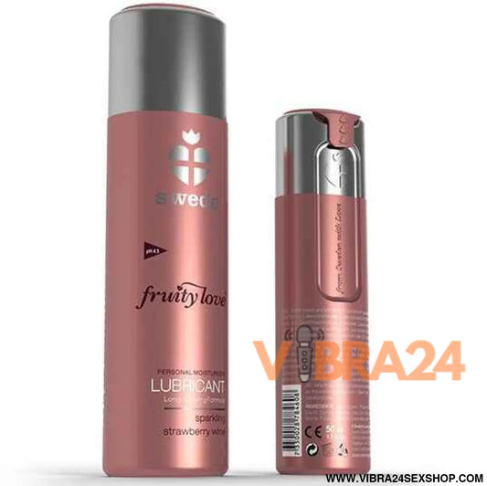 SWEDE - FRUITY LOVE LUBRIFICANTE ESPUMANTE MORANGO VINHO 100 ML