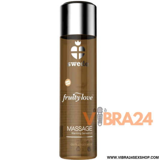 SWEDE - ÓLEO DE MASSAGEM EFEITO AQUECENTE FRUTO AMOR CHOCOLATE ESCURO INTENSO 120 ML