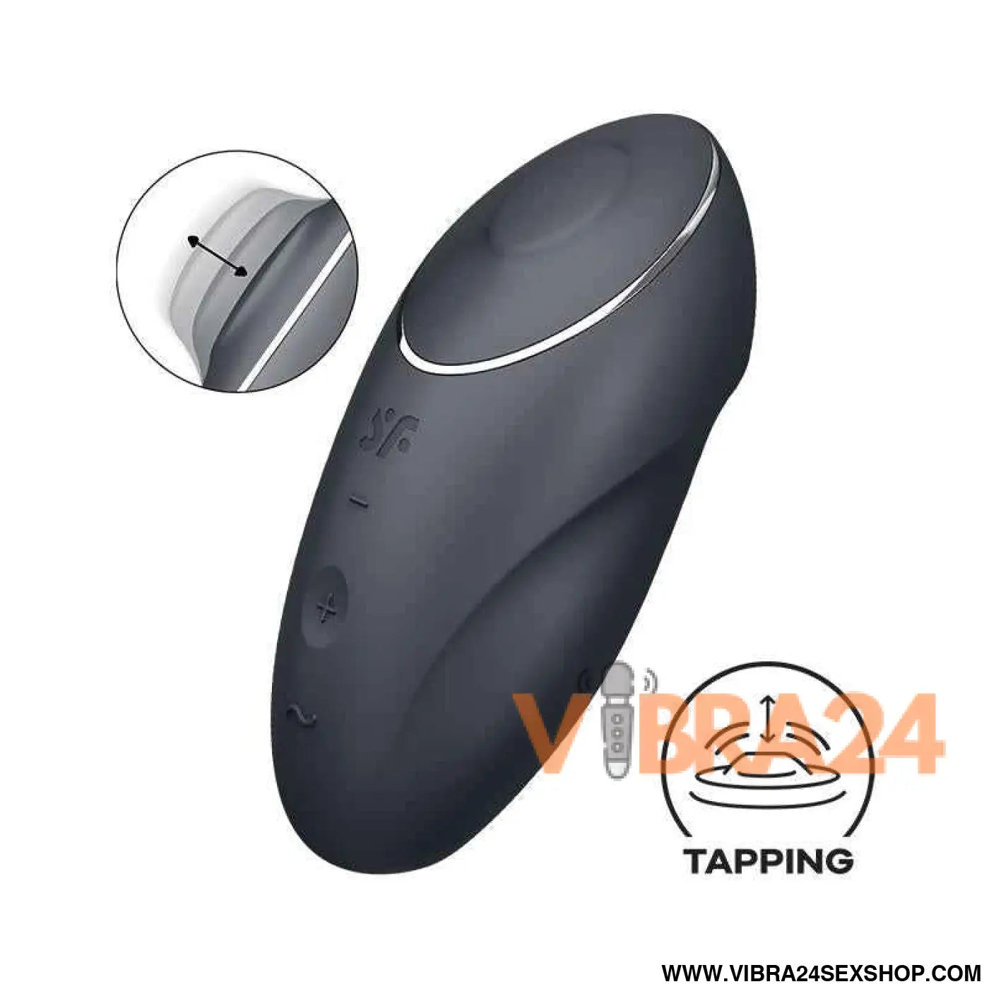 Tap and Climax 1 Vibrator tapping Black