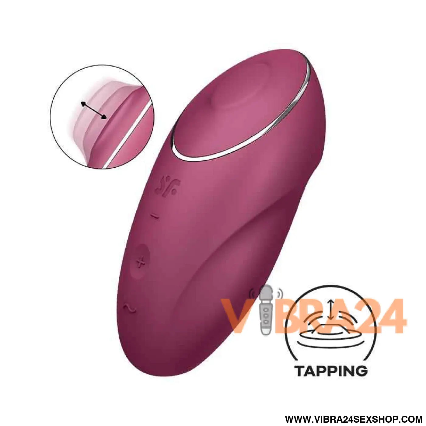 Tap and Climax 1 Vibrator tapping Red