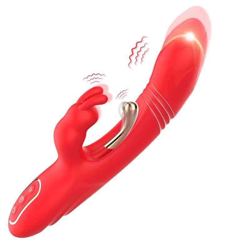 Thrusting Rabbit Tickler Vibrator Liquid Silicone