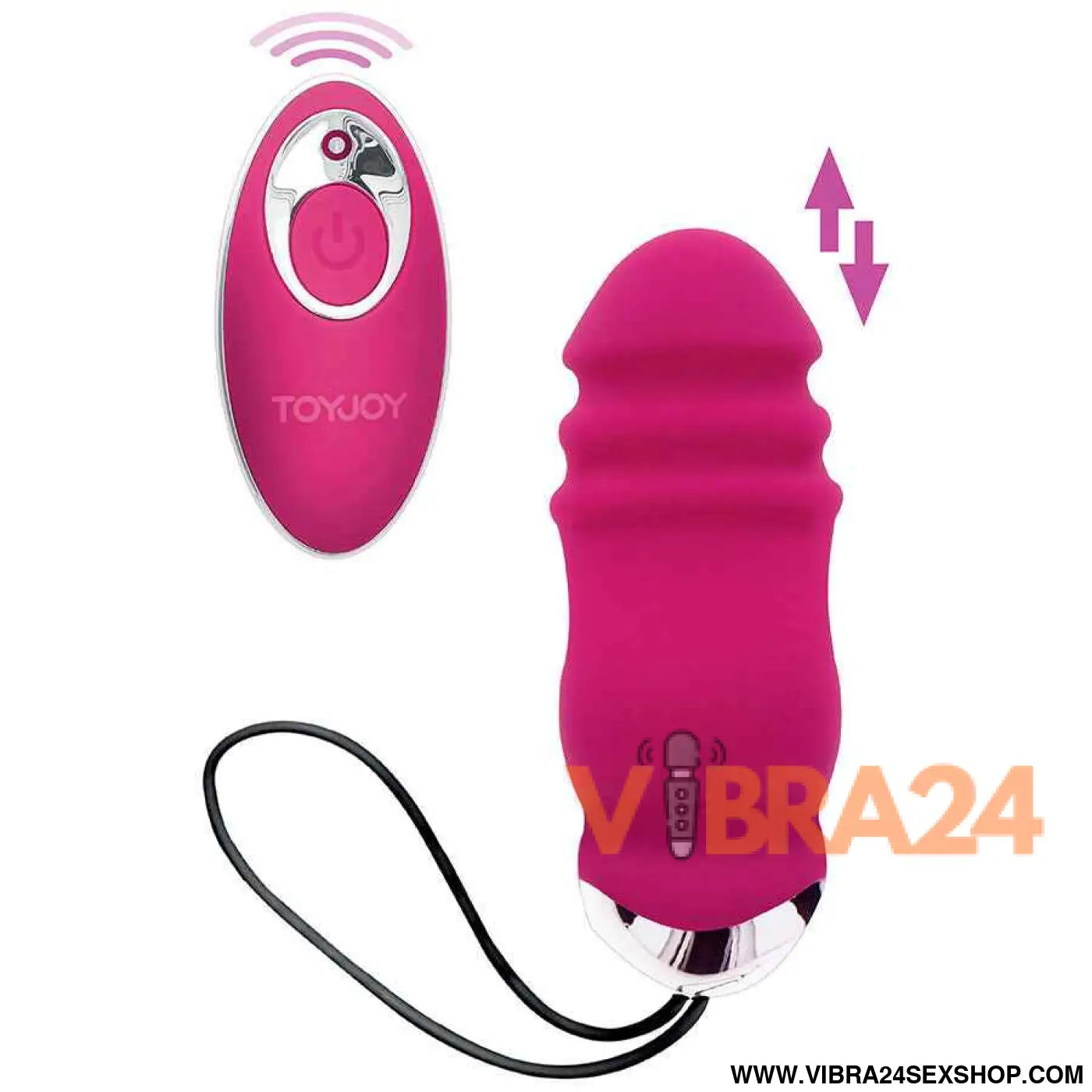 TOYJOY - FELICIDADE SUNN SIDE PARA CIMA E BAIXO VIBRADOR FÚCSIA CONTROLE REMOTO