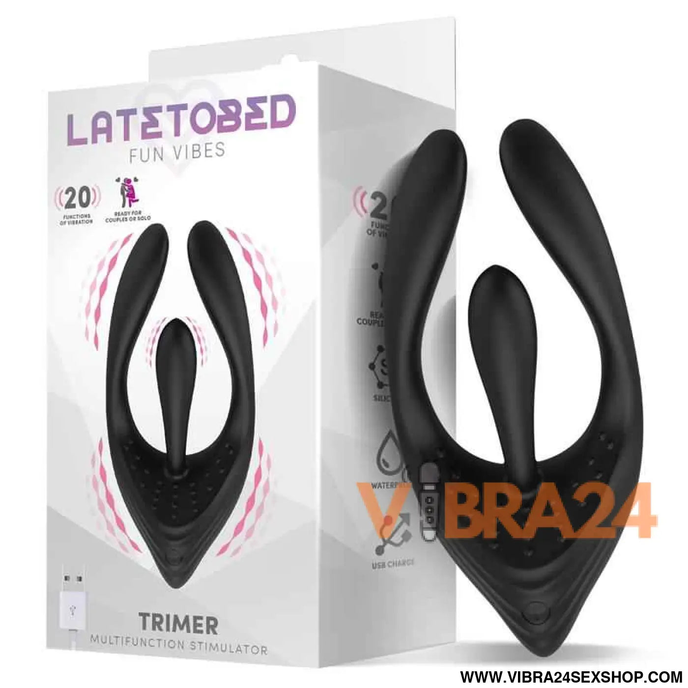Trimer 3 Motors Flexible Stimulator USB Silicone