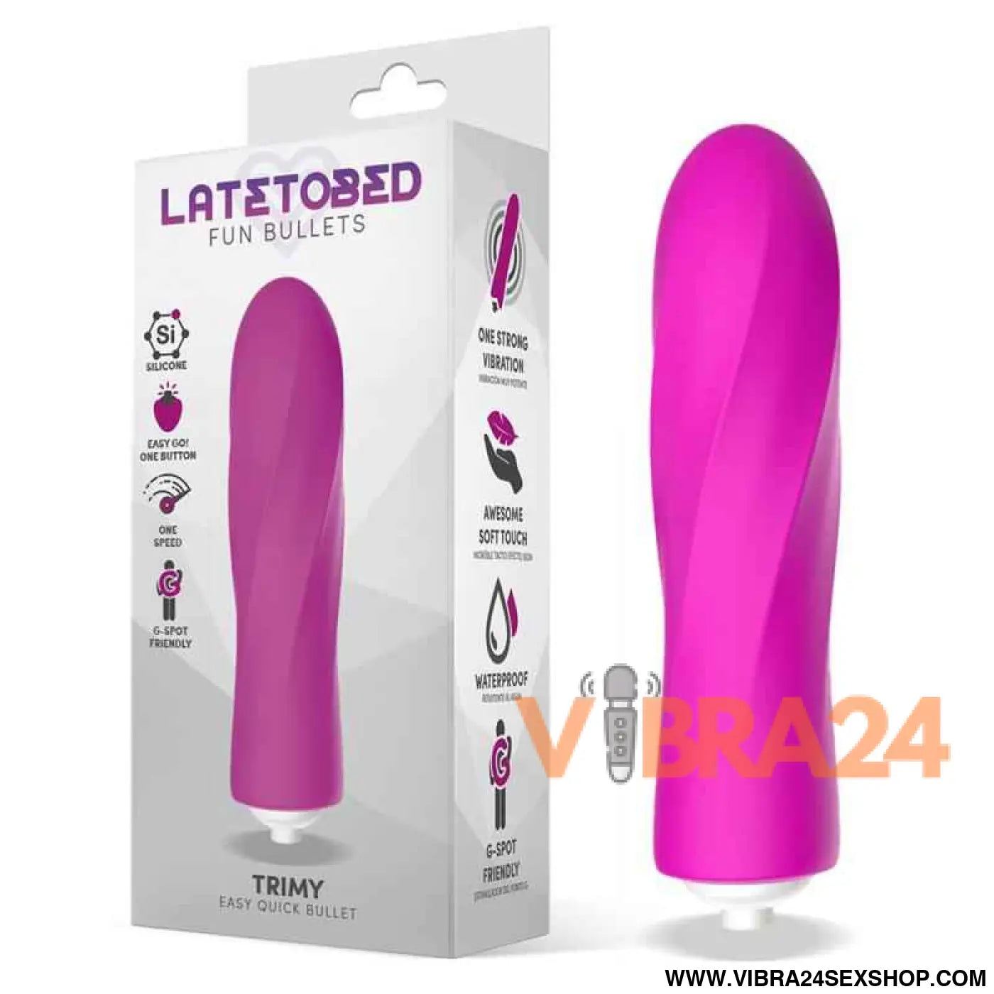 Trimy Easy Quick Vibrating Bullet Silicone Pink