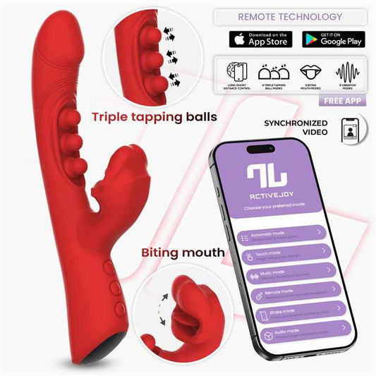 Trixy Vibrator with Tapping, Biting and App