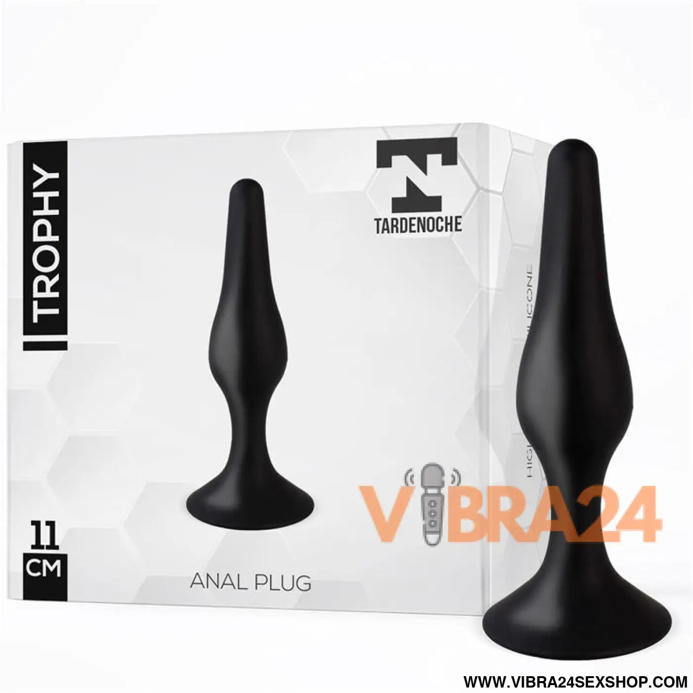 Trophy Anal Plug 11 cm Silicone Black