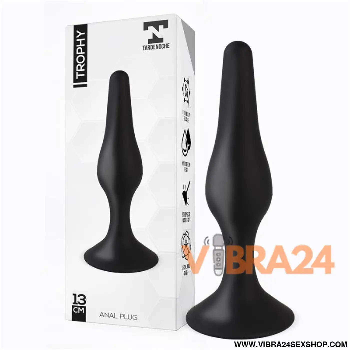 Trophy Anal Plug 13 cm Silicone Black