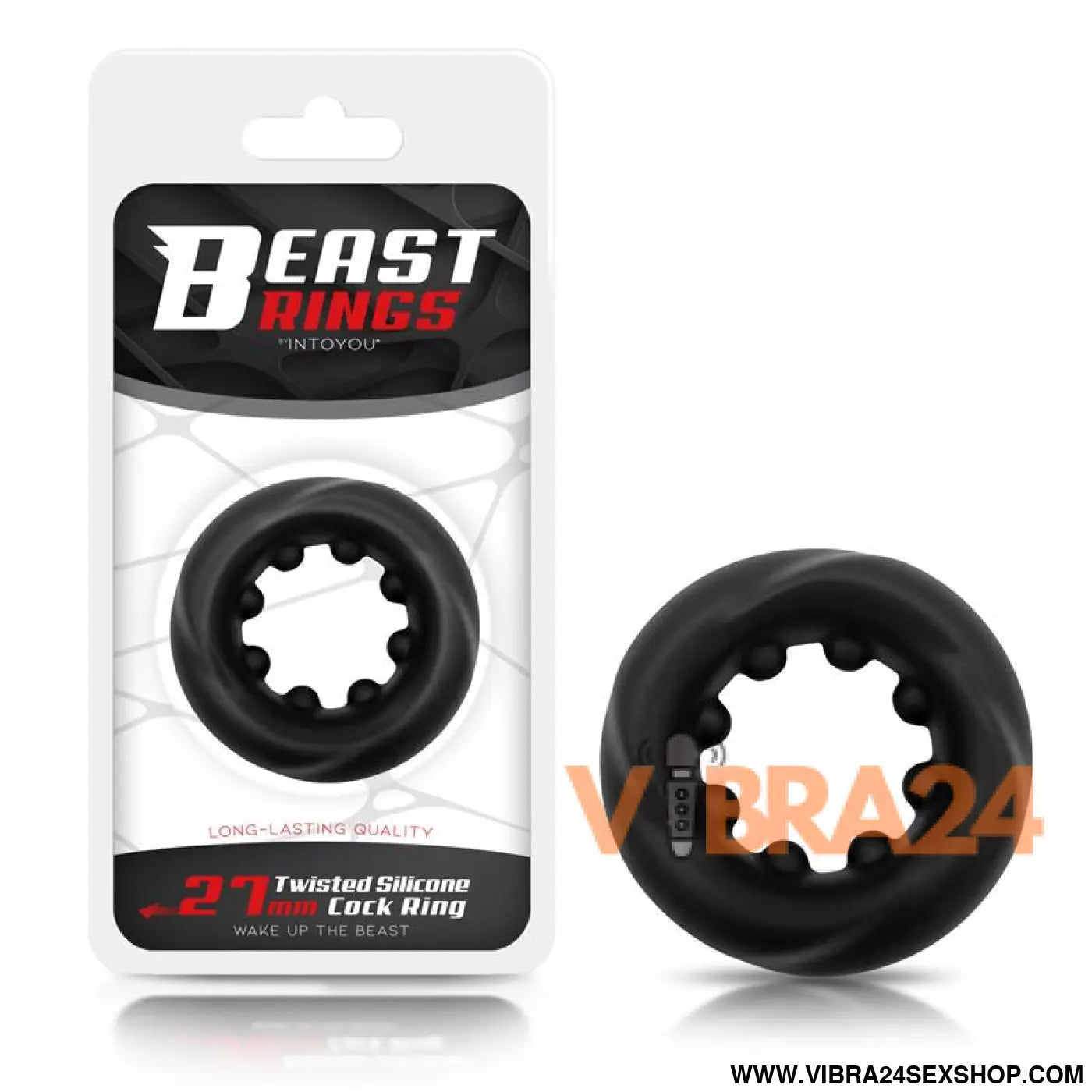Twisted Liquid Silicone Cock Ring 2.7 cm