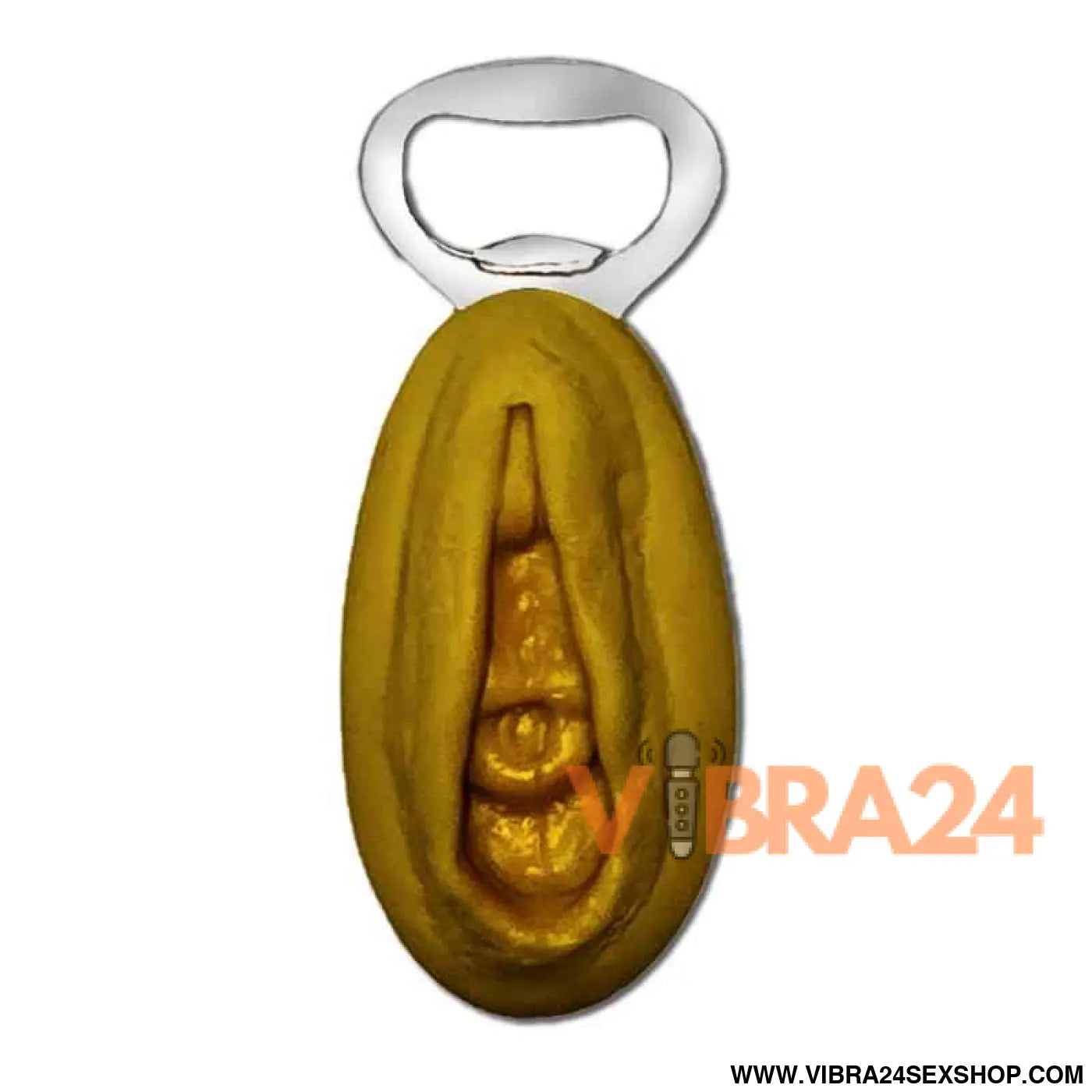 Vagina-shaped bottle opener Gold