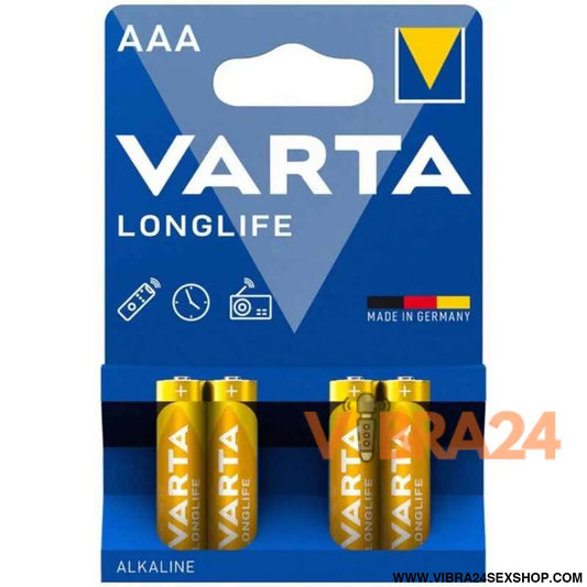 VARTA - BATERIA ALCALINA AAA DE LONGA DURAÇÃO LR03 BLISTER*4