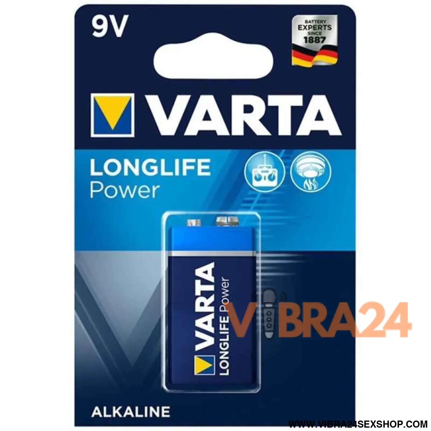 VARTA - BATERIA ALCALINA DE POTÊNCIA LONGLIFE 9V LR61 1 UNIDADE