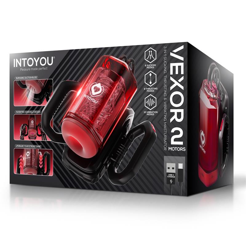 Intoyou – Vexor: Masturbador Automático 3 em 1 com Sucção, Movimento e Vibração para Experiências Personalizadas