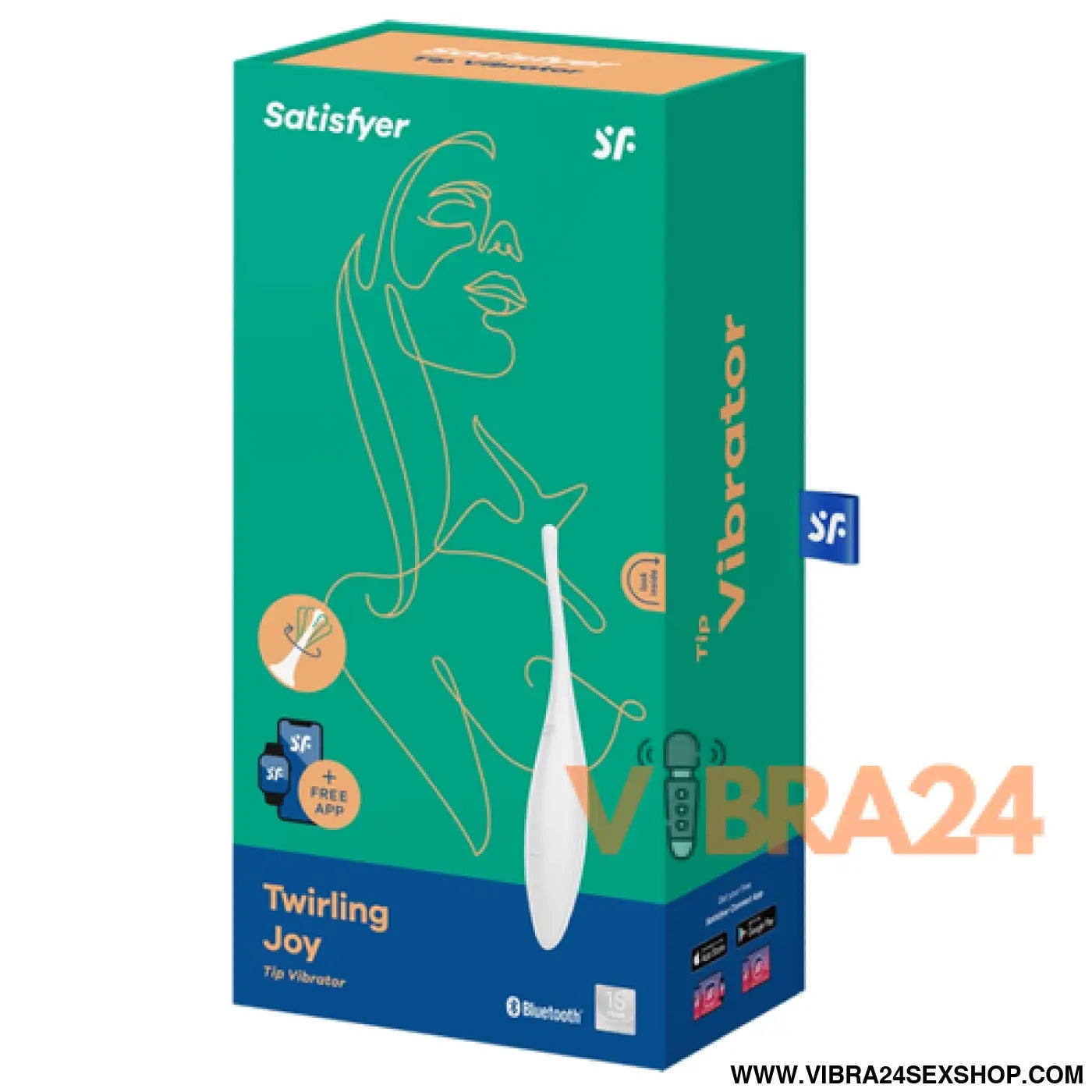 Vibrador Clitoriano Satisfyer Twirling Joy Tip Branco