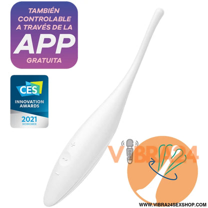 Vibrador Clitoriano Satisfyer Twirling Joy Tip Branco
