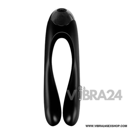 Vibrador de Dedo Preto Satisfyer Candy Cane para Prazer Intenso