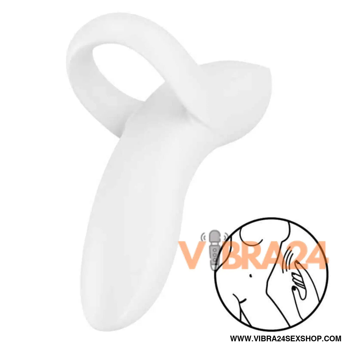 SATISFYER - VIBRADOR DE DEDO BOLD LOVER BRANCO - VIBRA24 SEXSHOP