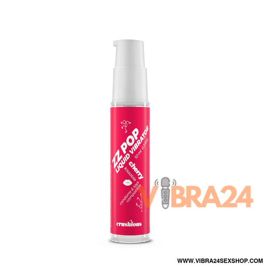 VIBRADOR LÍQUIDO ZZ POP COM AROMA CEREJA 10ML CRUSHIOUS