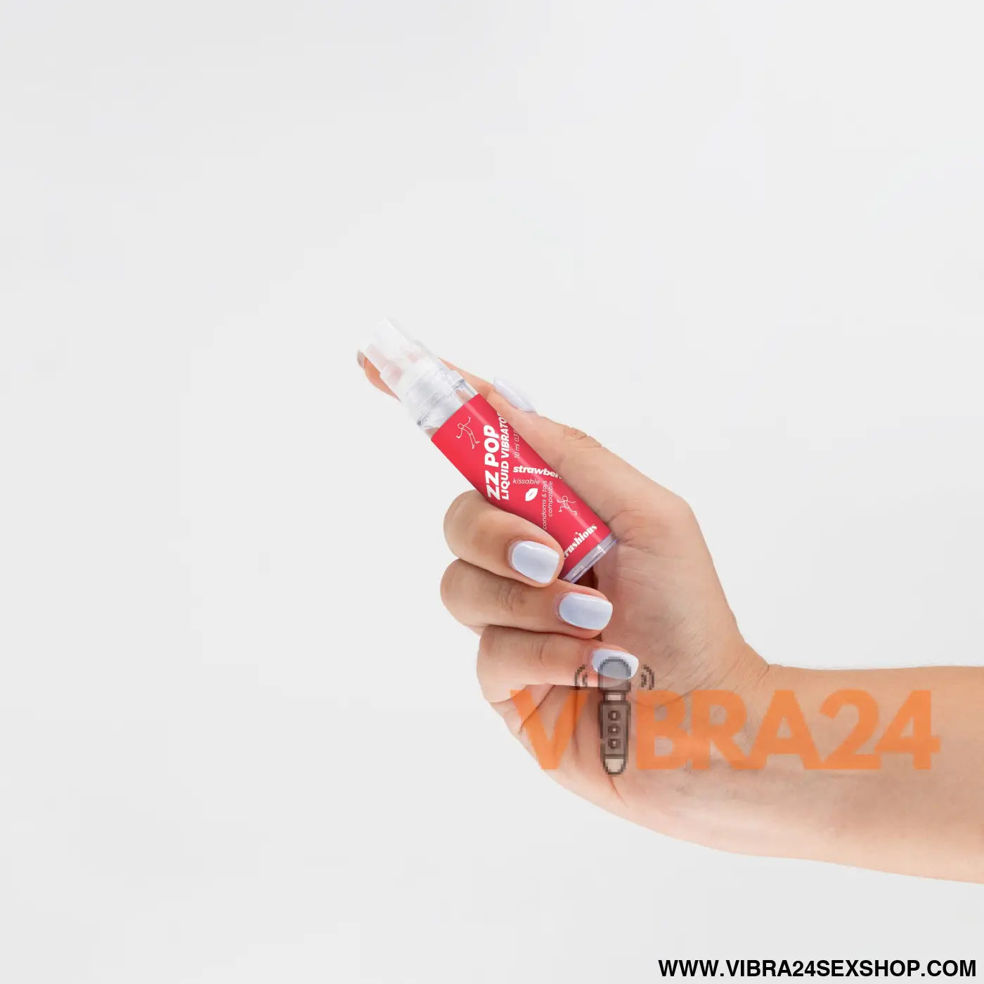 VIBRADOR LÍQUIDO ZZ POP COM AROMA MORANGO 10ML CRUSHIOUS