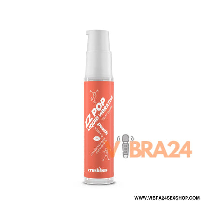 VIBRADOR LÍQUIDO ZZ POP COM AROMA PÊSSEGO 10ML CRUSHIOUS