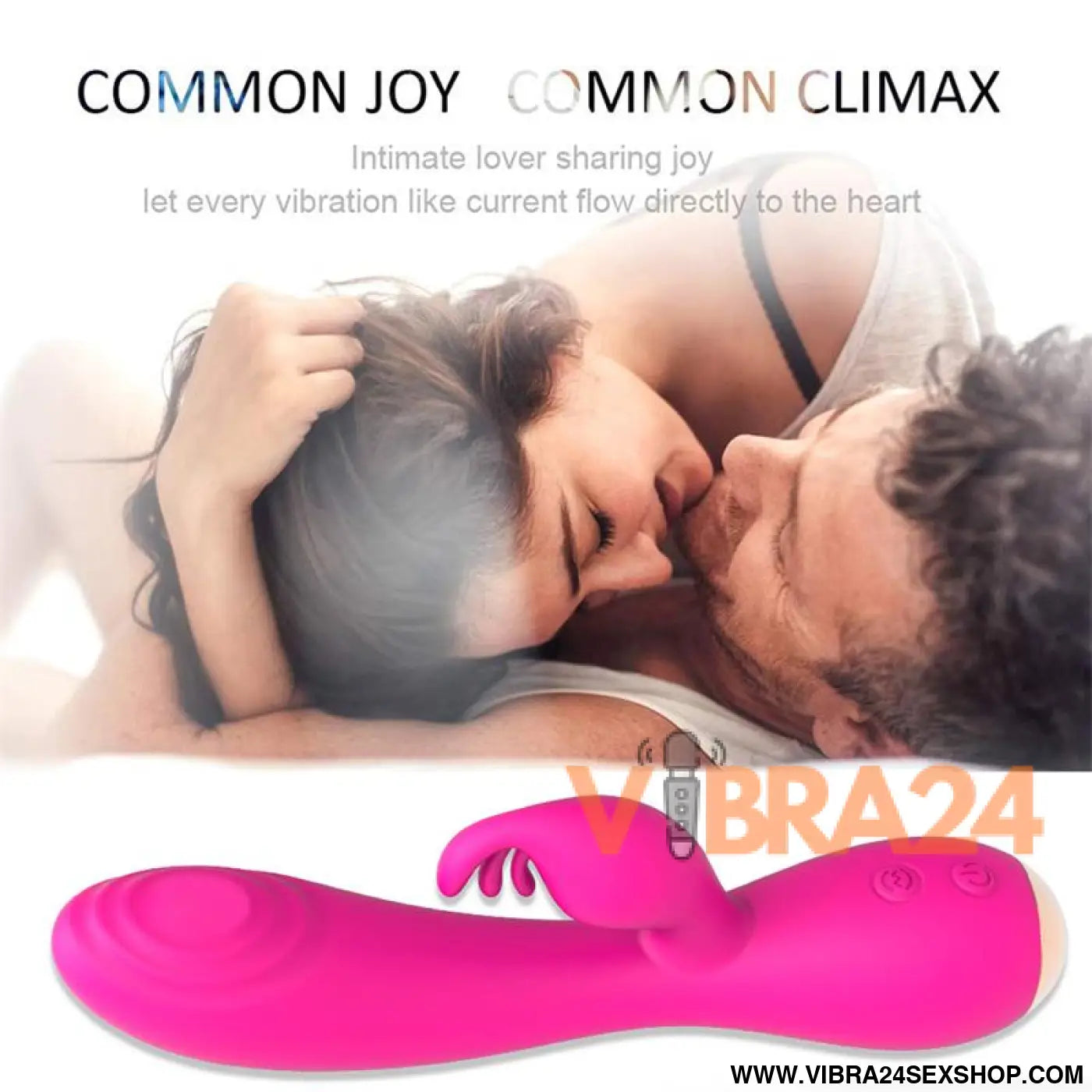 Vibrador Mágico Coelho Fúcsia com Pulsação